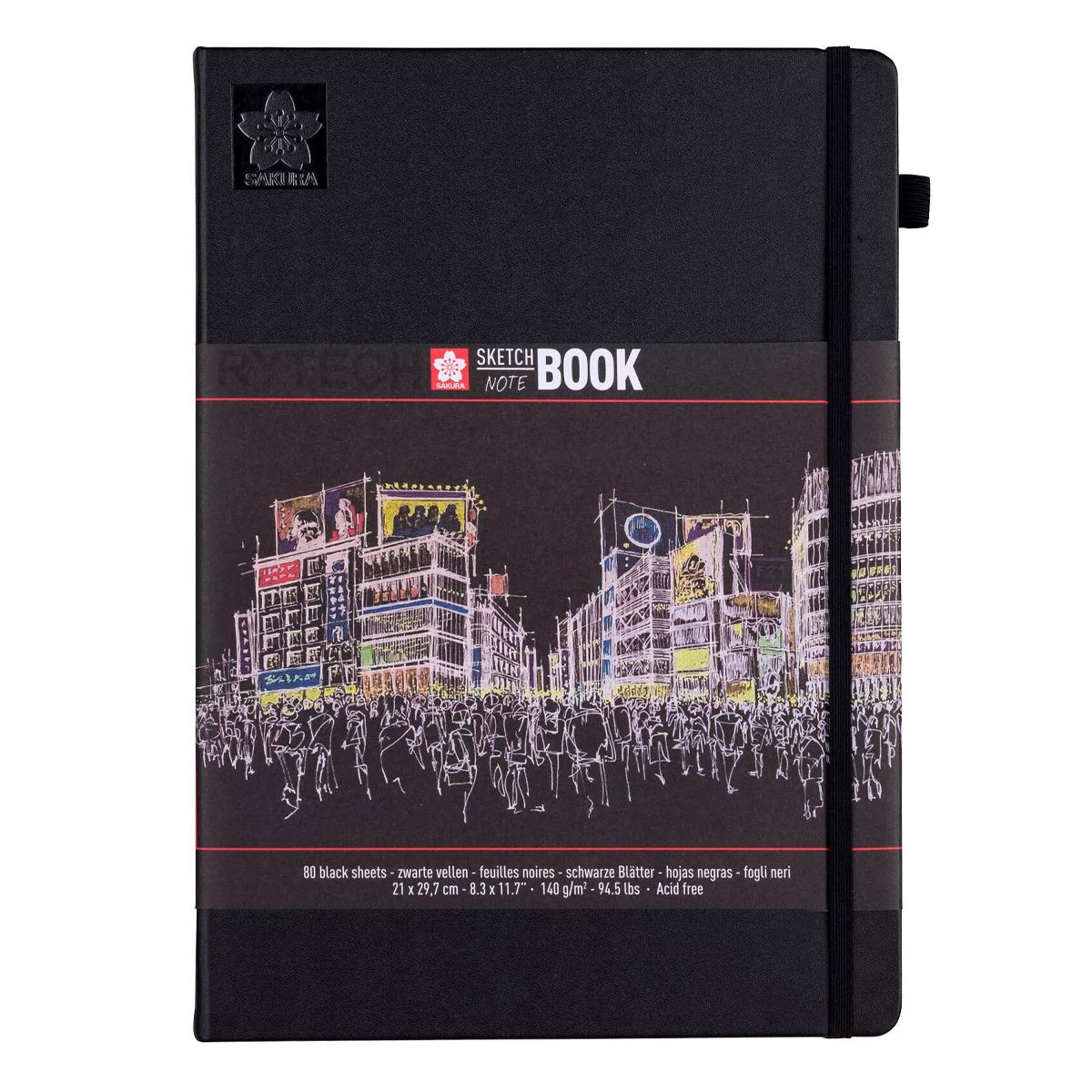 SAKURA - Sketchbook Sakura 80hj 140gr - Hoja Negra 21x30