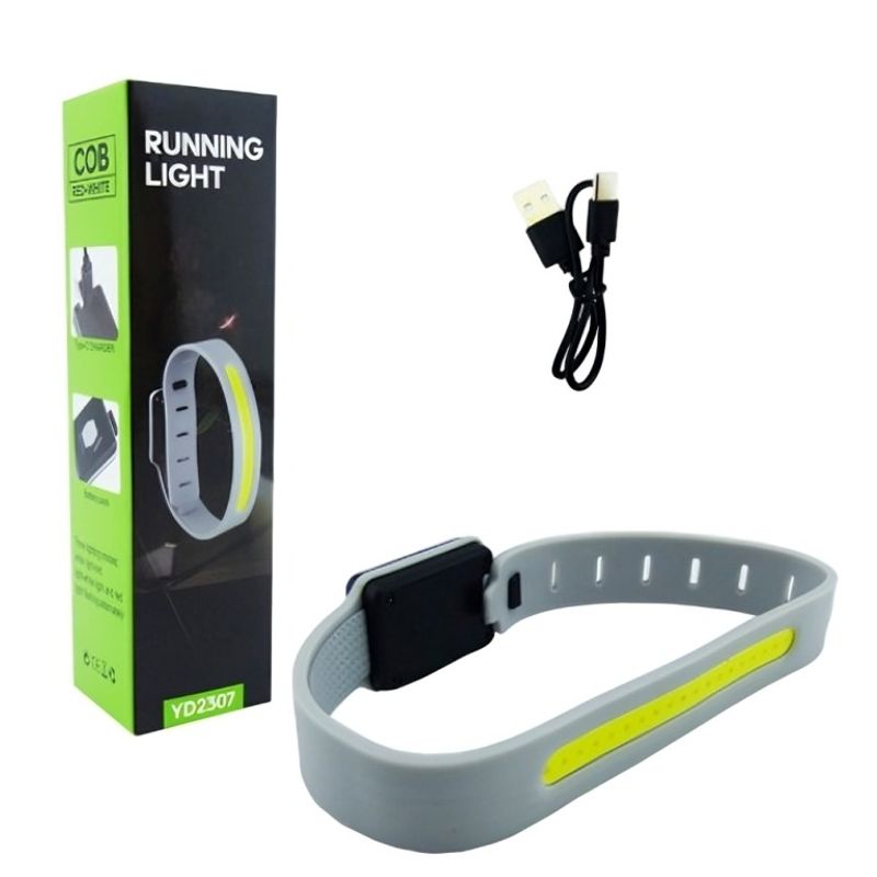 OEM - LUZ LED PARA CORRER PARA BRAZO LUZ BLANCA  USB RECARGABLE SILICONA