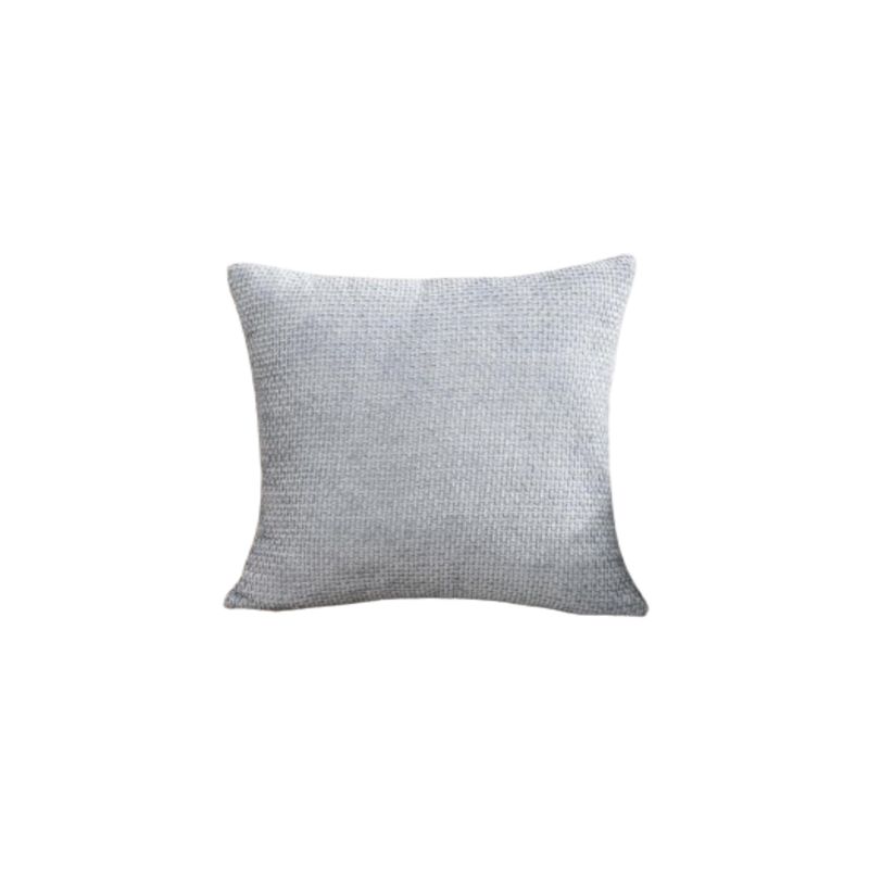 GENERICO - Par de  Fundas de Cojín Estilo Chenille Cuadrille-Gris