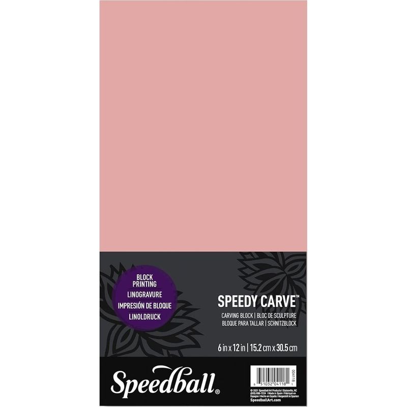 SPEEDBALL - Linóleo Speedball Rosado Speedy Carve 15,2 x 30,5 cm