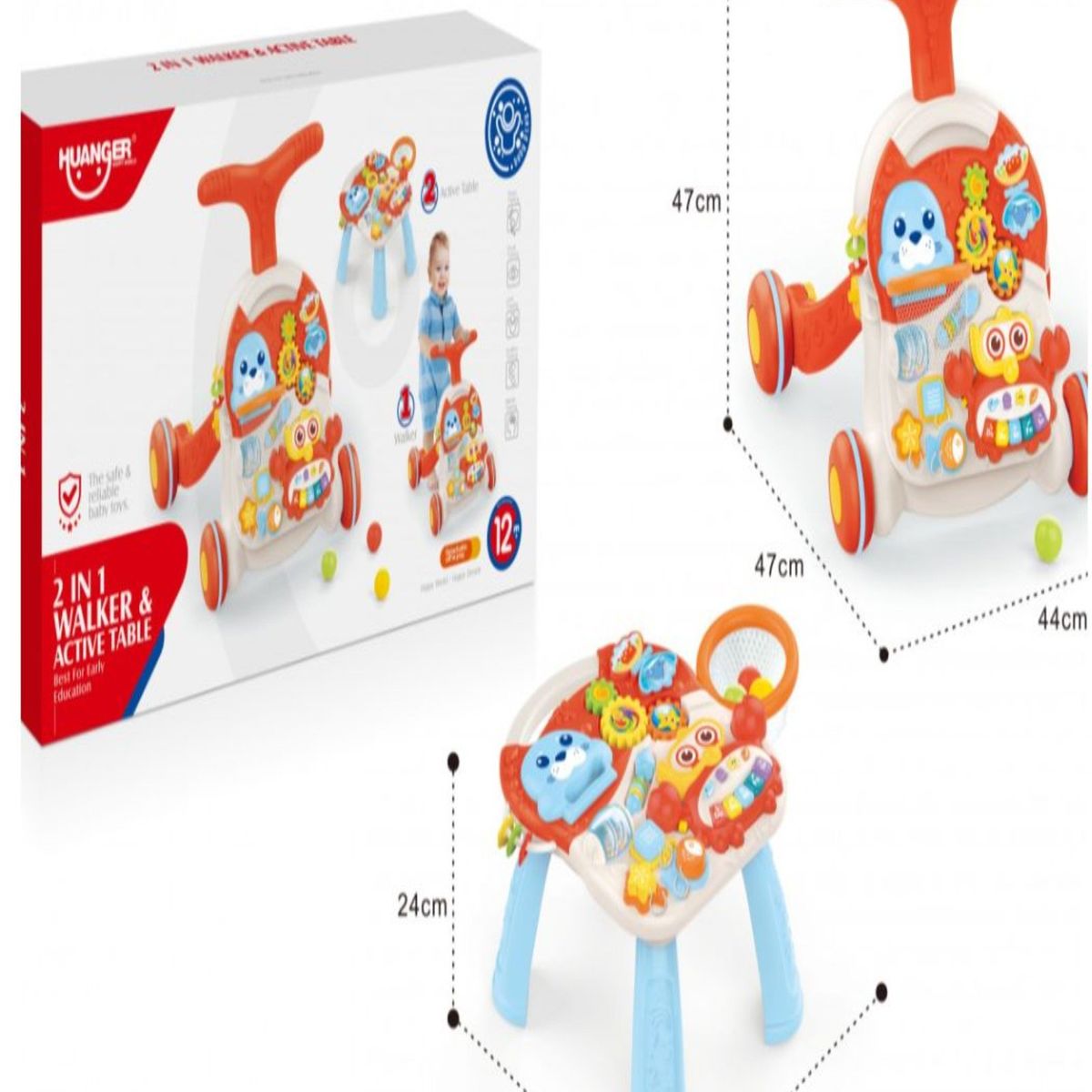 GENERICO - Andador Musical con Tablero Juegos para Bebé