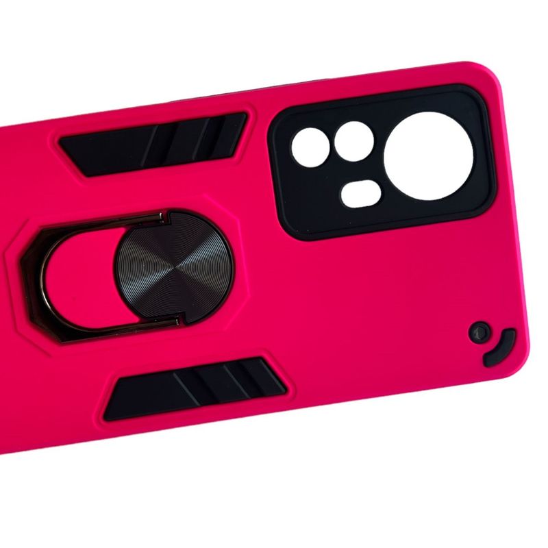 GENERICO - Carcasa Para Xiaomi Mi 12 Pro Anti Golpes Anillo Fucsia