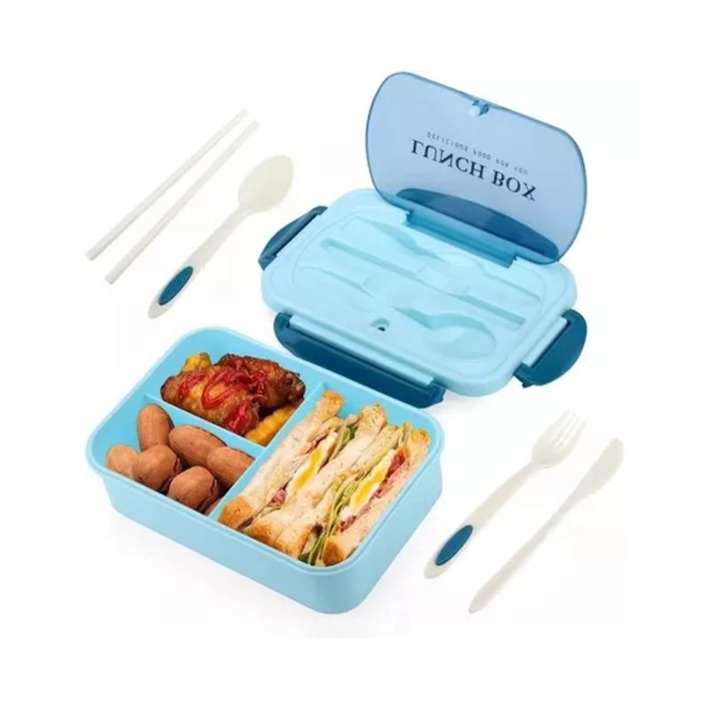 IMPORTCLICK - Tupper Contenedor Microondas Alimentos Servicio Celeste IMPORTCLICK