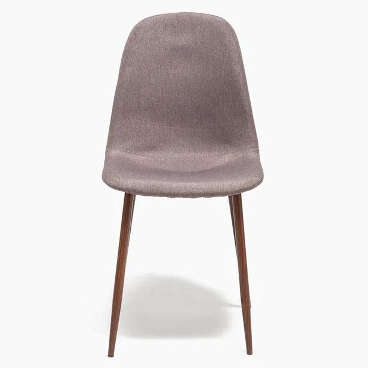 SPAZZIO - Comedor mesa Jockey nogal + 6 sillas Cross nogalcanela