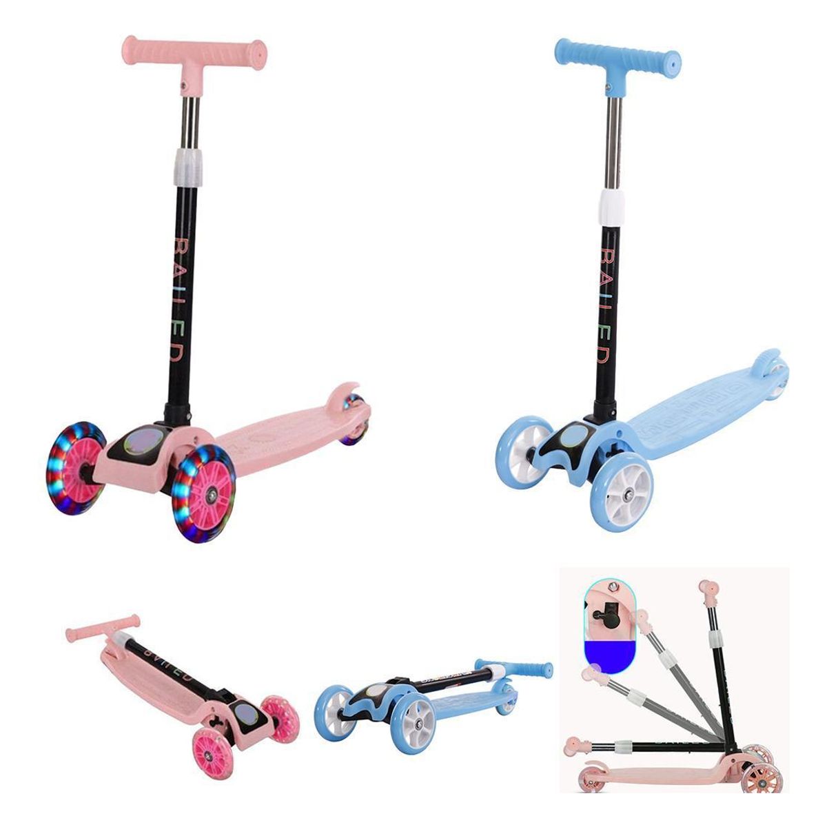 U BUY - Scooter Con Luces Para Niños  Niñas