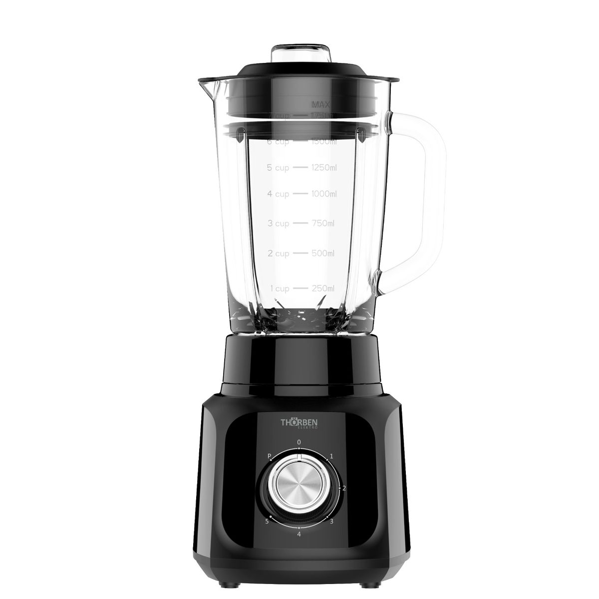 THORBEN - Licuadora 5V 1,75L 600W Thor Matt Black Blender
