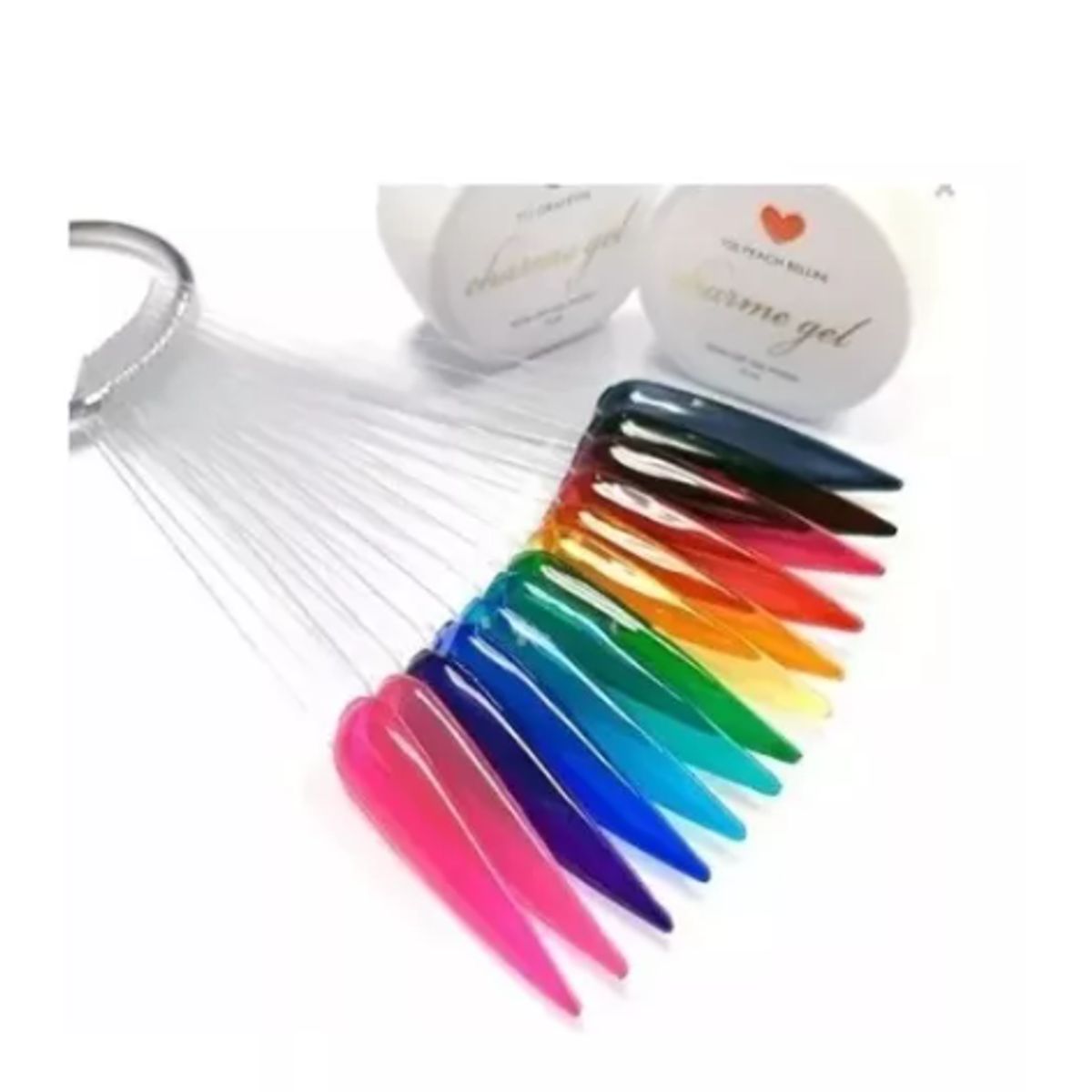 GENERICO - Muestrario De 50 Tips (uñas) Para Practicar Manicure Stiletto Transparente
