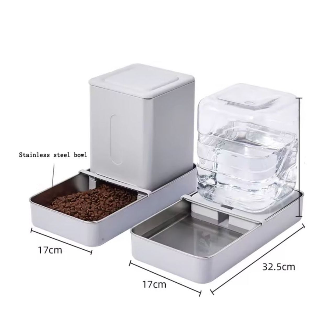 GENERICO - Comedero Y Bebedero Automatico con soporte de altura