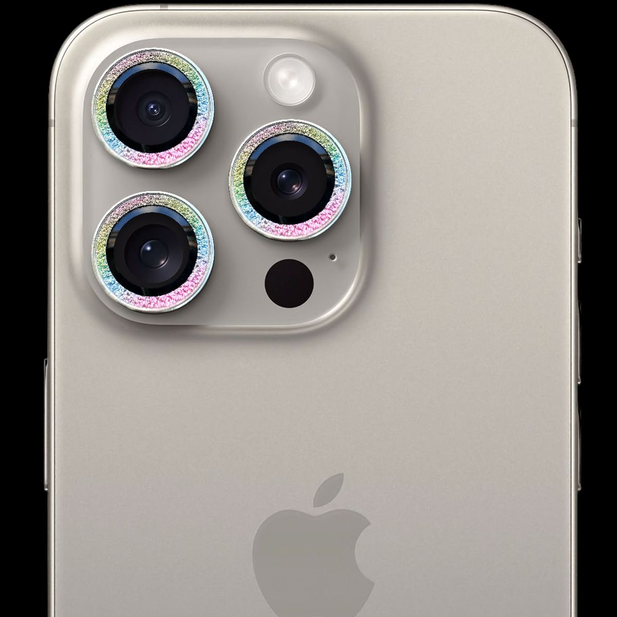GENERICO - Protector de cámara modelo Escarchado iPhone 14pro-14promax Multicolor