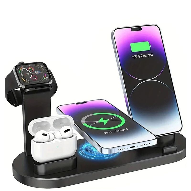 GENERICO - Cargador Inalámbrico Multifuncion Telefono Reloj Audifonos