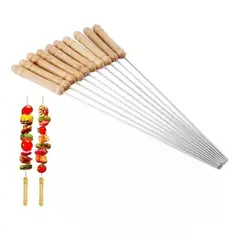 GENERICO - Pack 50 Pinchos Anticuchos Brochetas Asados Fierros Barbacoa