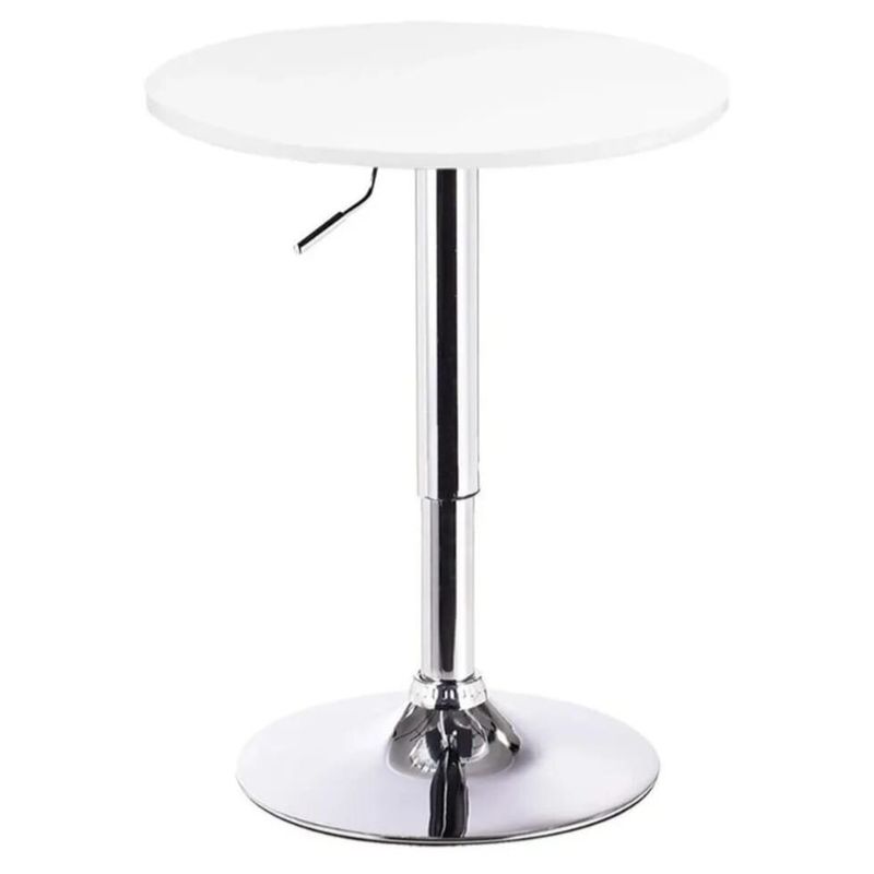 ARTIHOGAR - Mesa Bar de Altura Regulable 80 CM MDF Color Blanco