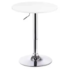 ARTIHOGAR - Mesa Bar de Altura Regulable 80 CM MDF Color Blanco