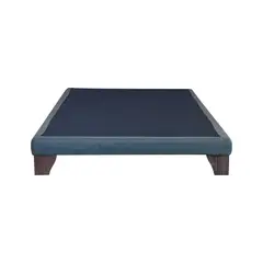 BLOCCARE - Base De Cama 1.5 Plazas Box 8 cm largo 200cm con patas de madera 11 cm