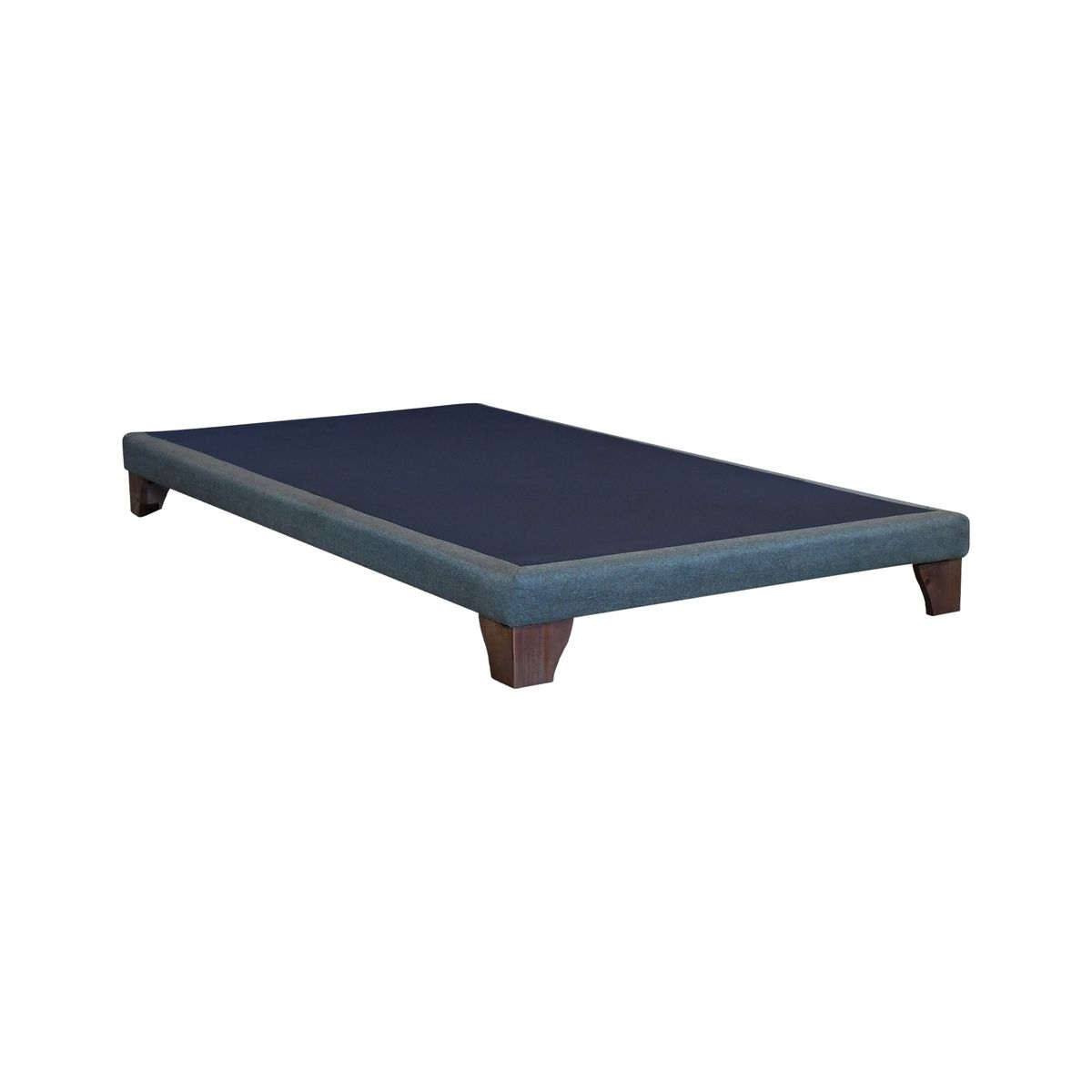 BLOCCARE - Base De Cama 1.5 Plazas Box 8 cm largo 200cm con patas de madera 11 cm