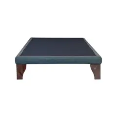 BLOCCARE - Base De Cama 1.5 Plaza Box 8 cm largo 200cm con patas de madera 19.5cm