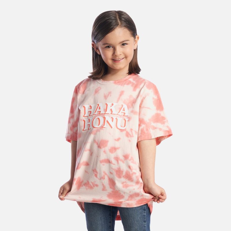 HAKA HONU - Polera Niña Tormenta Coral Haka Honu.-