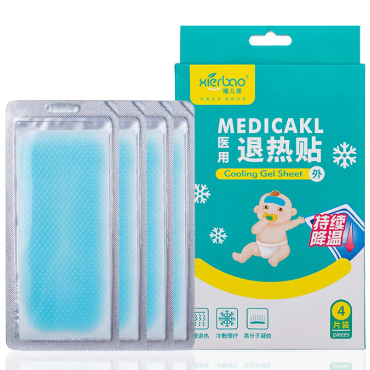 GENERICO - Parches para fiebre 4 unidades