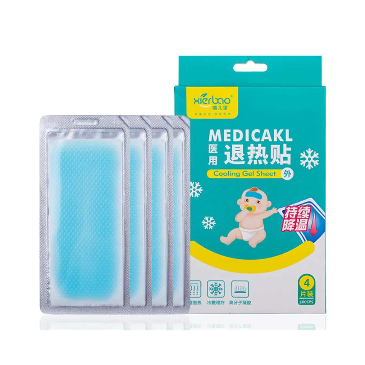GENERICO - Parches para fiebre 4 unidades