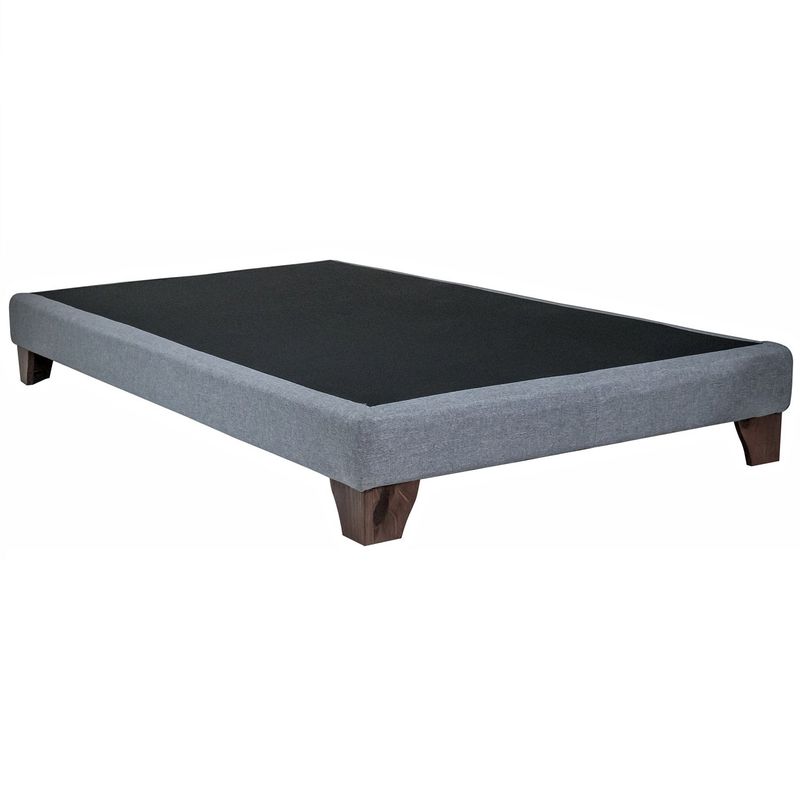 BLOCCARE - Base De Cama Full Box largo 200 cm con Patas De Madera 11 cm