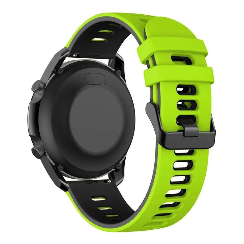 GENERICO - Correa Smartwatch Silicona Verde Lima Negro