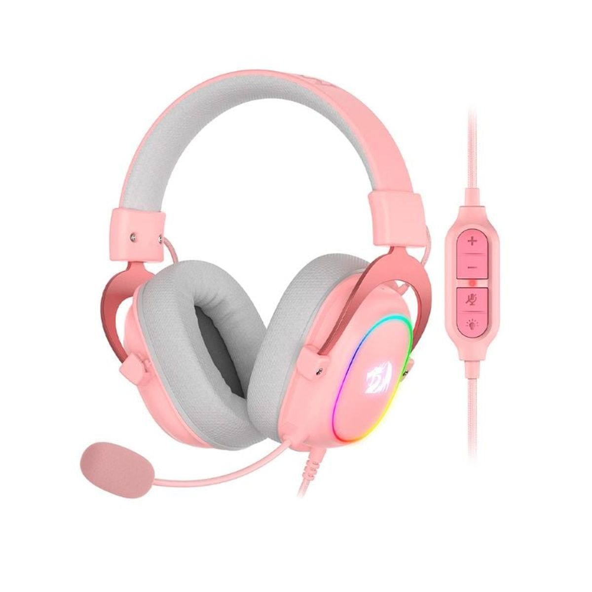 REDRAGON - Audífonos Gamer Redragon Zeus X H510 RGB Sonido 7.1 Rosado