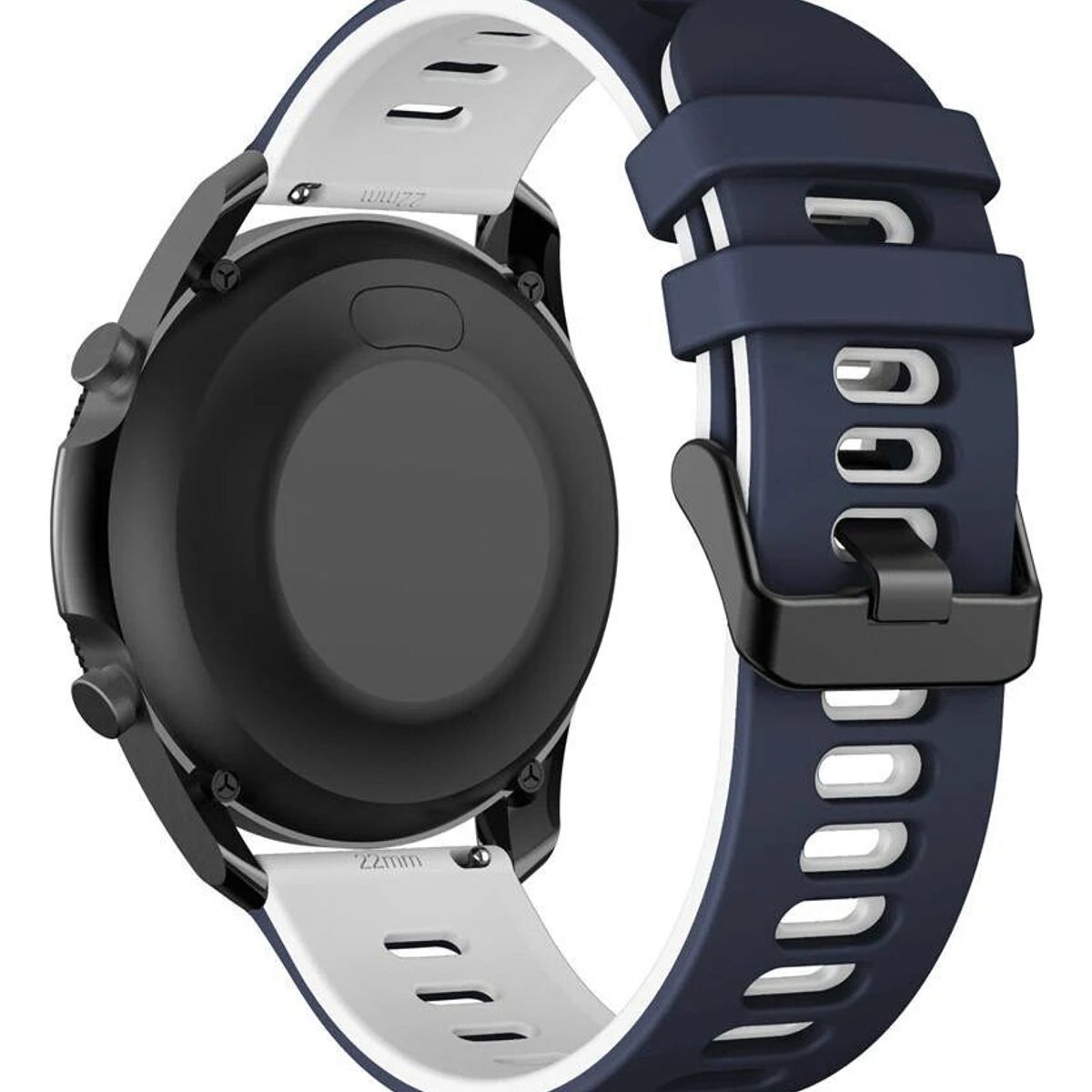 GENERICO - Correa Smartwatch Silicona Azul Oscuro Blanco