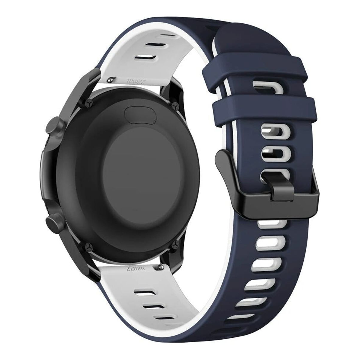 GENERICO - Correa Smartwatch Silicona Azul Oscuro Blanco