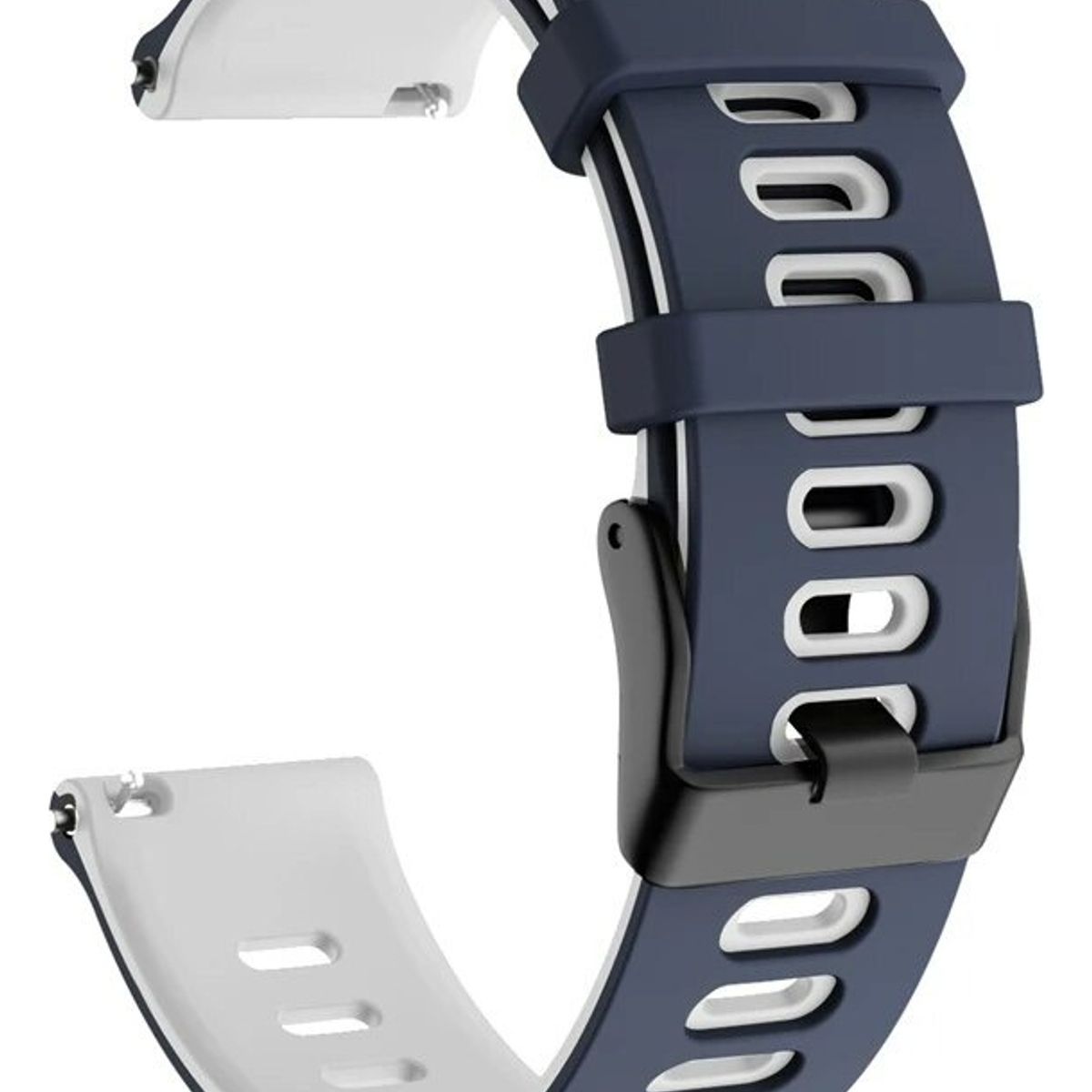 GENERICO - Correa Smartwatch Silicona Azul Oscuro Blanco