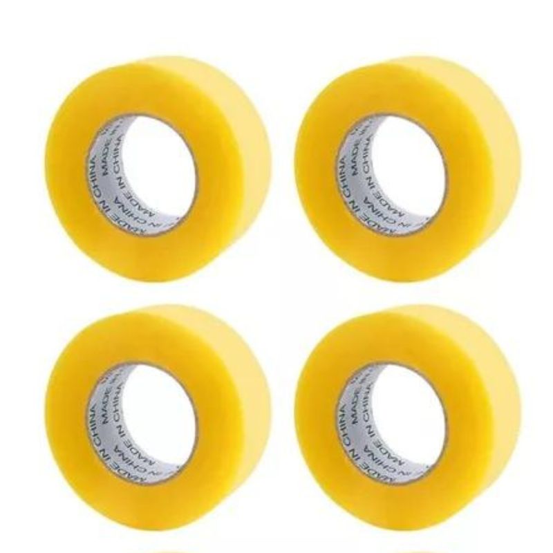 UTILISIMO - Pack 4 Cintas Embalaje Transparente Huincha 4.5 cm x 350 Mts