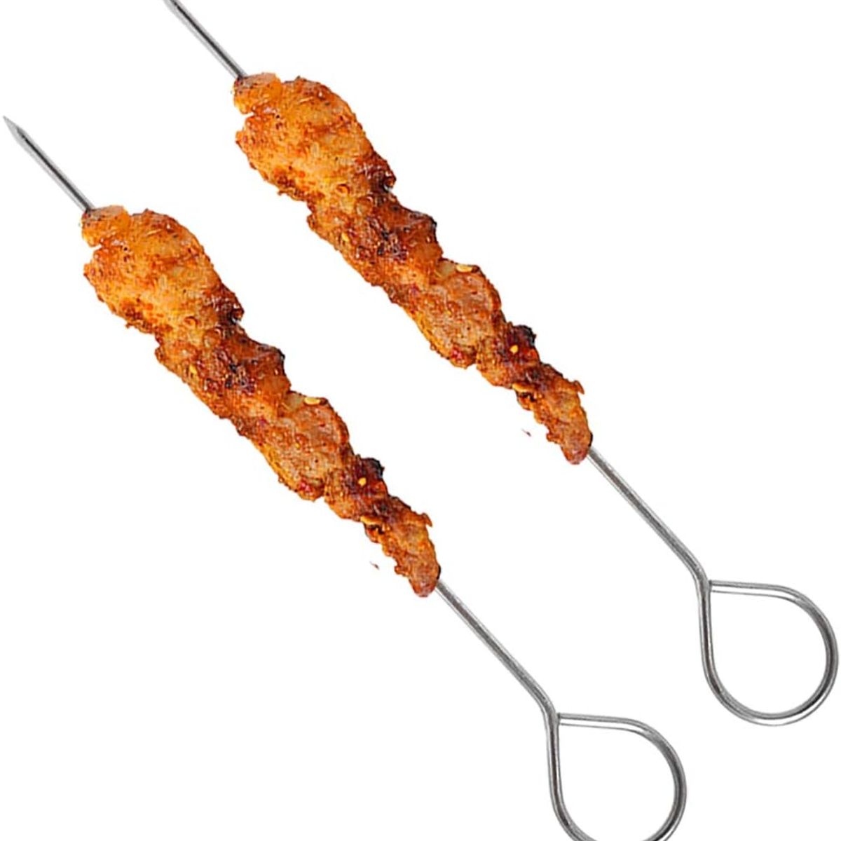 KUANGYE - 50 Pinchos Anticuchos Brochetas Acero Inoxidable Barbacoa 30 cm