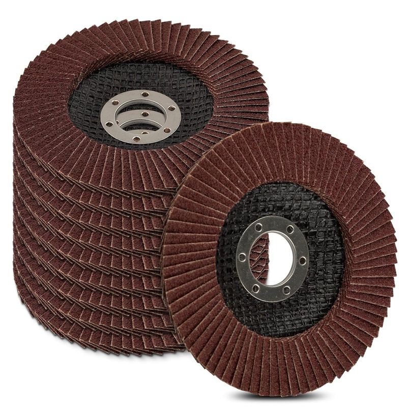 KUANGYE - 20 Discos Flap Lija  Laminado Pulido Grano 80 4,5 Pulgadas