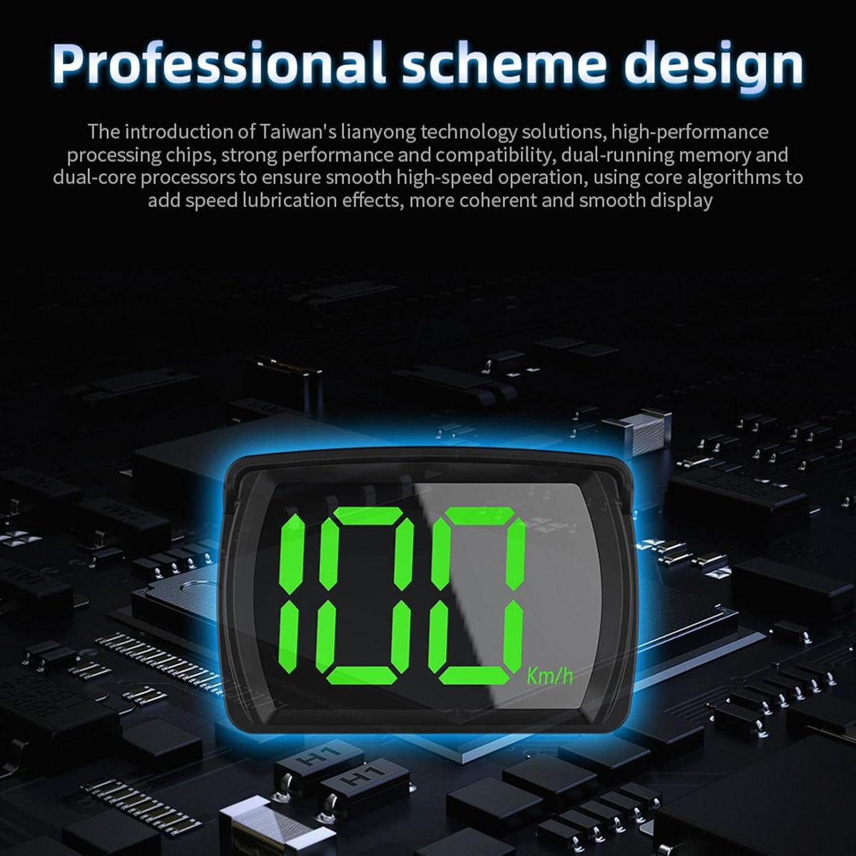 KUANGYE - Medidor Velocidad Velocímetro Lcd Digital Usb Kmh