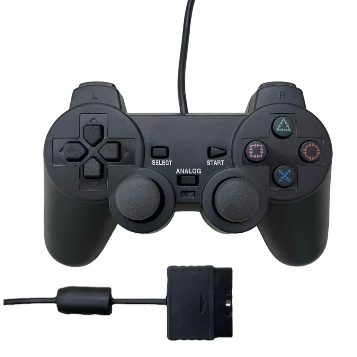 GENERICO - Control Joystick Mando Analógico compatible Ps2 Ps1 con cable negro