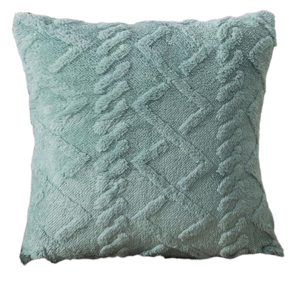 GENERICO - Pack 4 Funda Para Cojín Felpa 45x45 Verde Agua