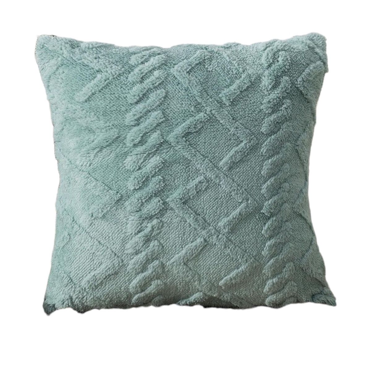 GENERICO - Pack 4 Funda Para Cojín Felpa 45x45 Verde Agua