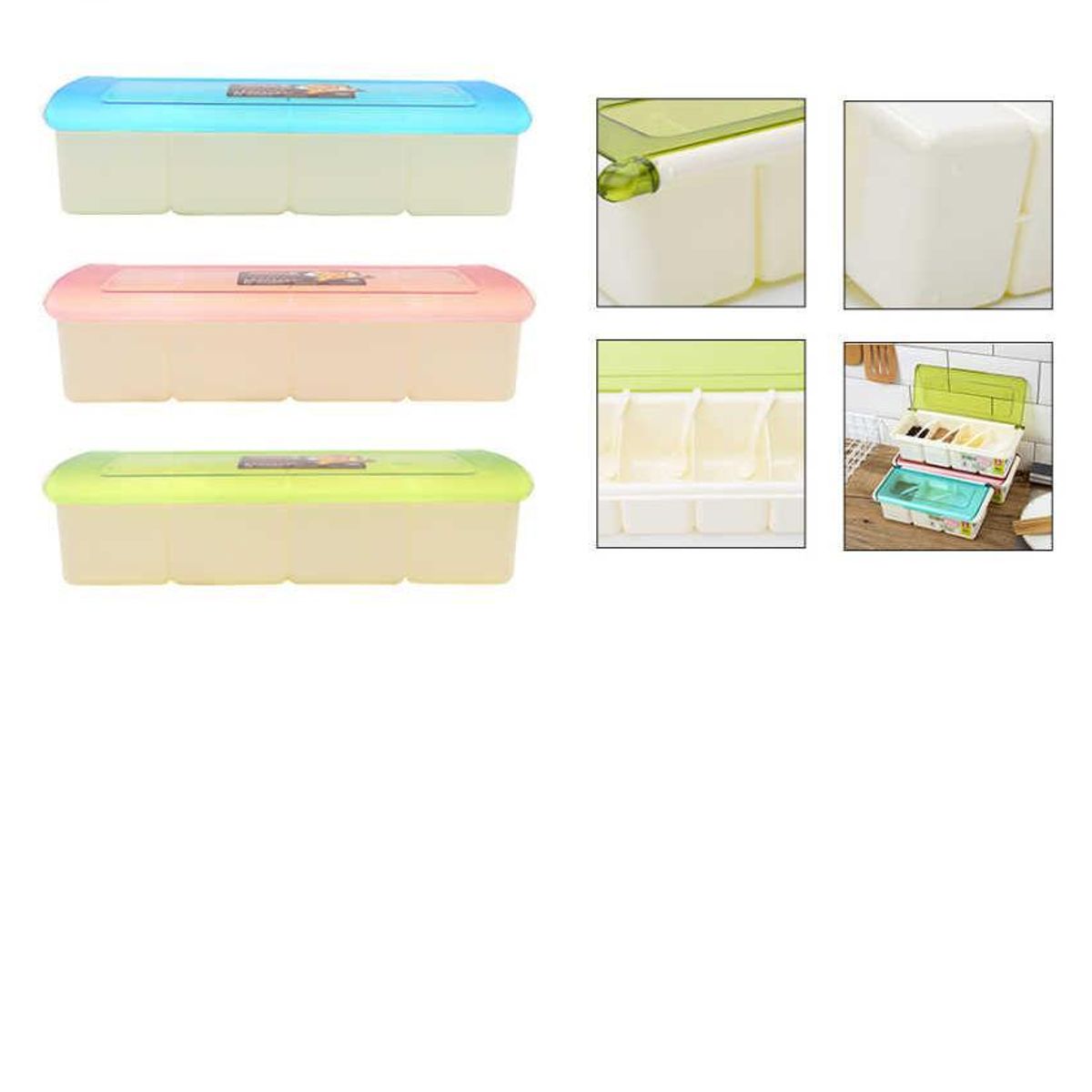 GENERICO - Especiero  Rectangular de 4 Rejillas