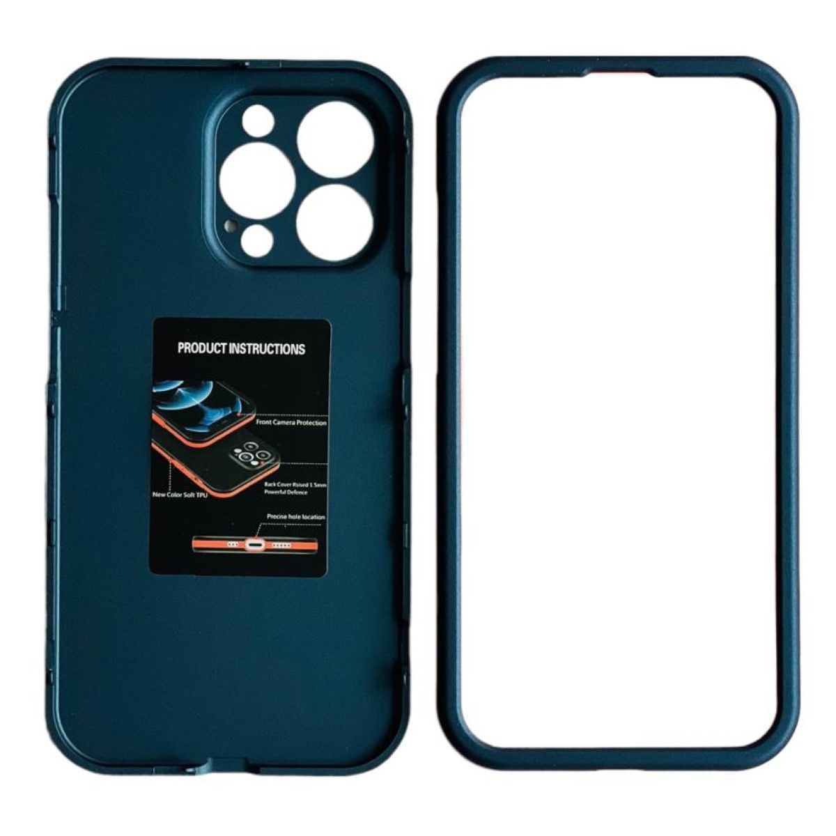 GENERICO - Carcasa 360 Grados Para iPhone 13 Pro Max Antigolpe Azul