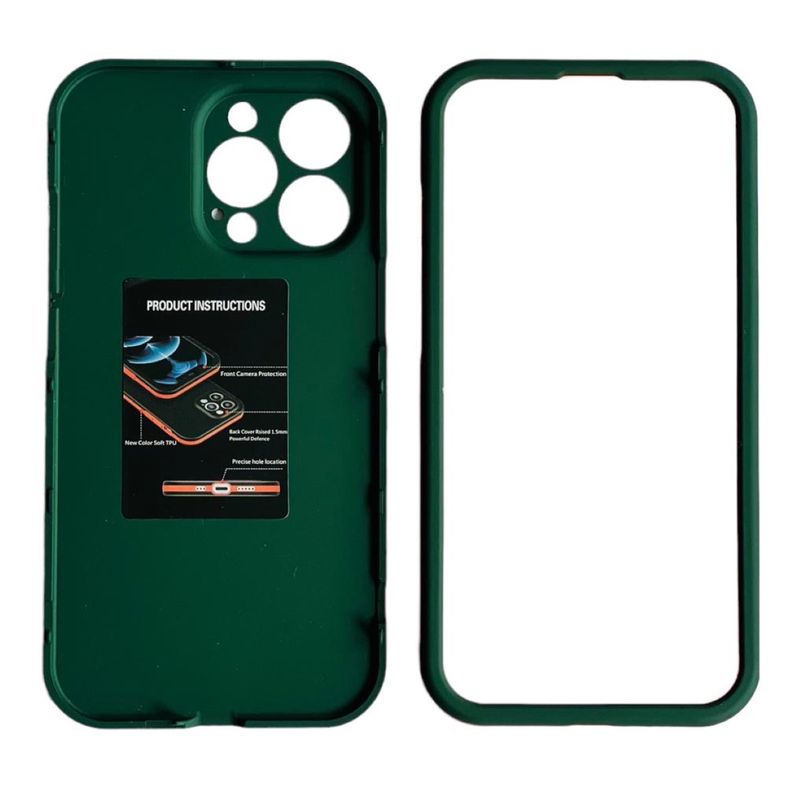 GENERICO - Carcasa 360 Grados Para iPhone 13 Pro Max Antigolpe Verde
