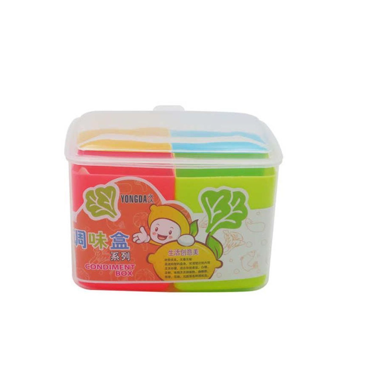 GENERICO - Especiero condimentos cuadrada de 4 compartimentos