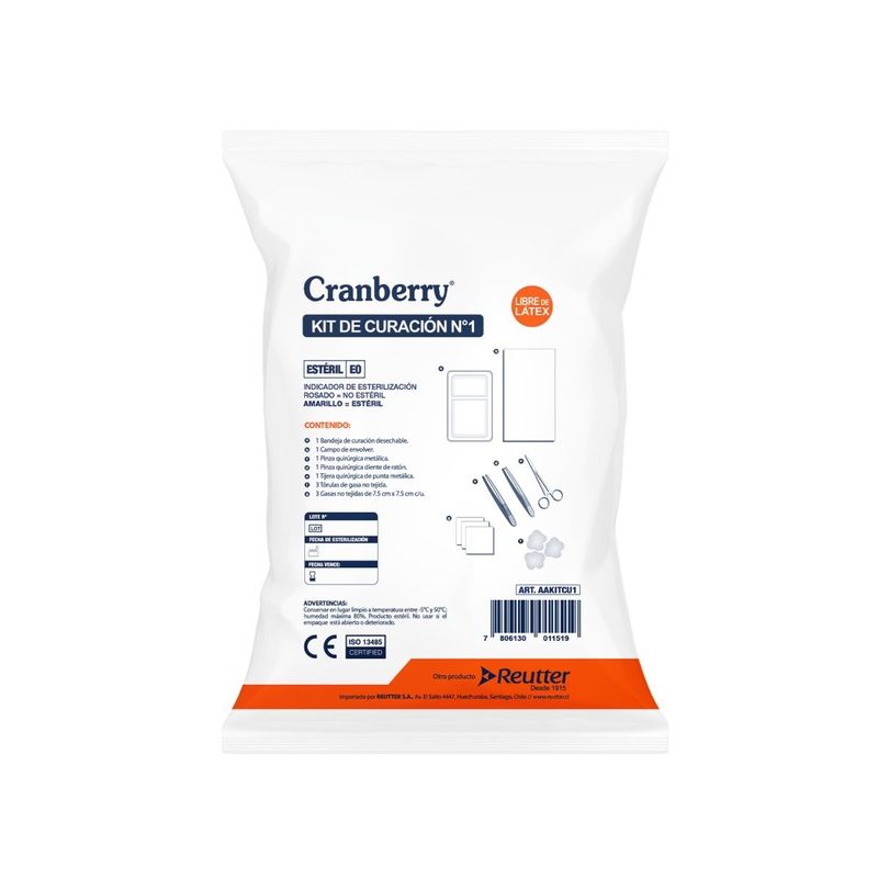 CRANBERRY - Kit De Curación Desechable Cranberry N°1