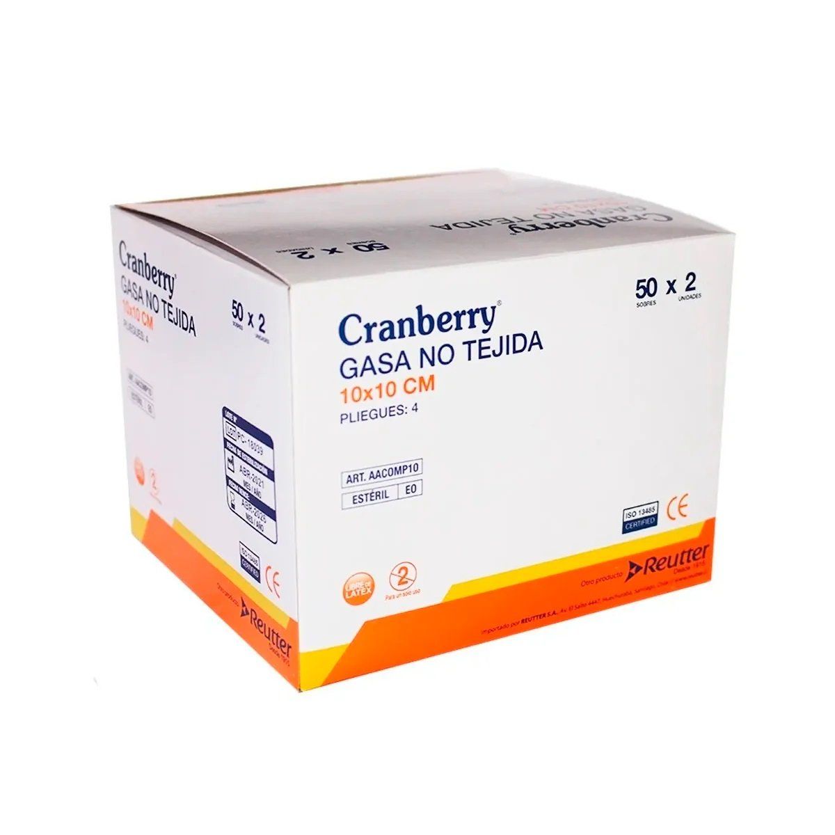 CRANBERRY - Gasa Esteril 10x10 Cm No Tejida 50 Unidades - Cranberry