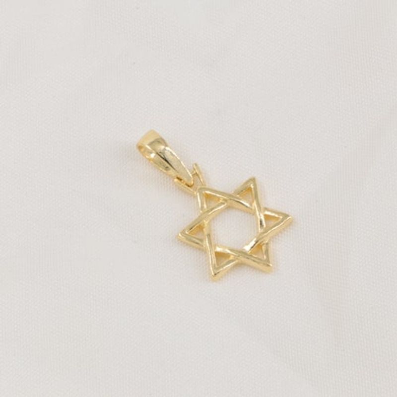 GENERICO - Colgante Estrella de David oro laminado 18k