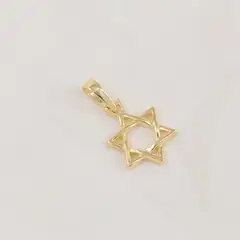 GENERICO - Colgante Estrella de David oro laminado 18k