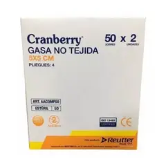 CRANBERRY - Gasa Estéril 5x5- Caja 50 Sobres X 2