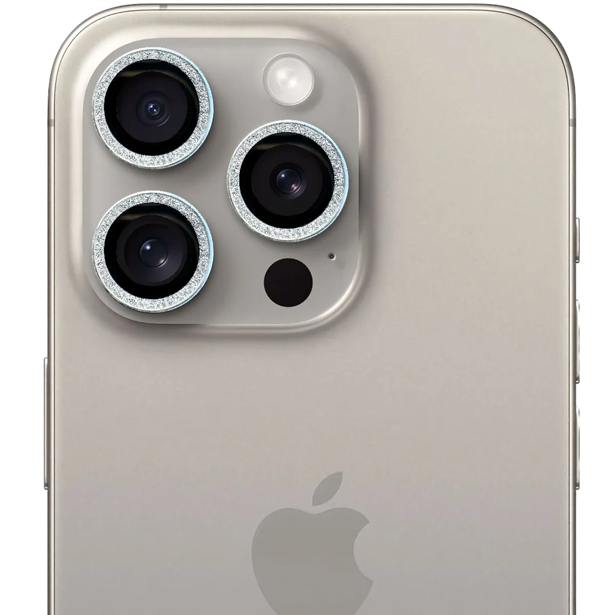 GENERICO - Protector de cámara modelo Escarchado iPhone 14-14plus Plata