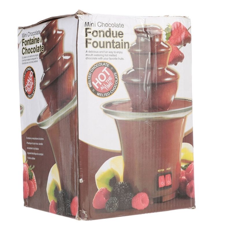 GENERICO - Cascada Fuente Chocolate 3 Niveles Acero Inoxidable Color Marrón