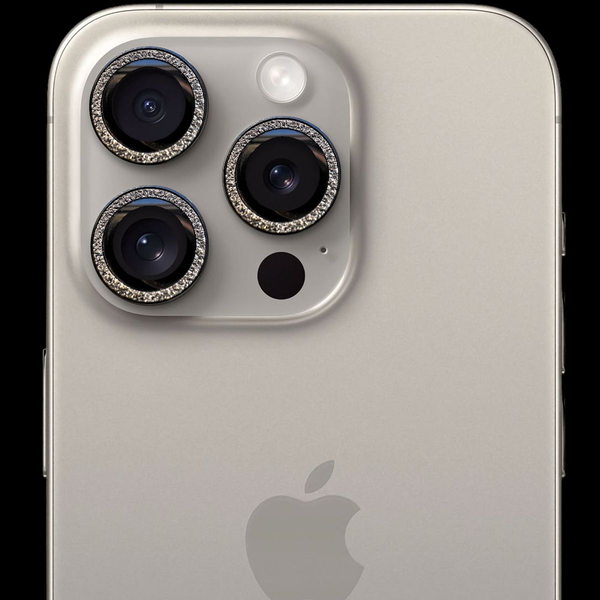 GENERICO - Protector de cámara modelo Escarchado para iPhone 13pro-13promax Negro