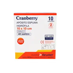 CRANBERRY - Apósito Espuma Hidrófila 10 X 10 C/10 Unidades