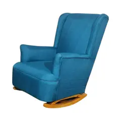 DISEÑOS VALESTRINI - SILLON MECEDOR LINO TURQUESA